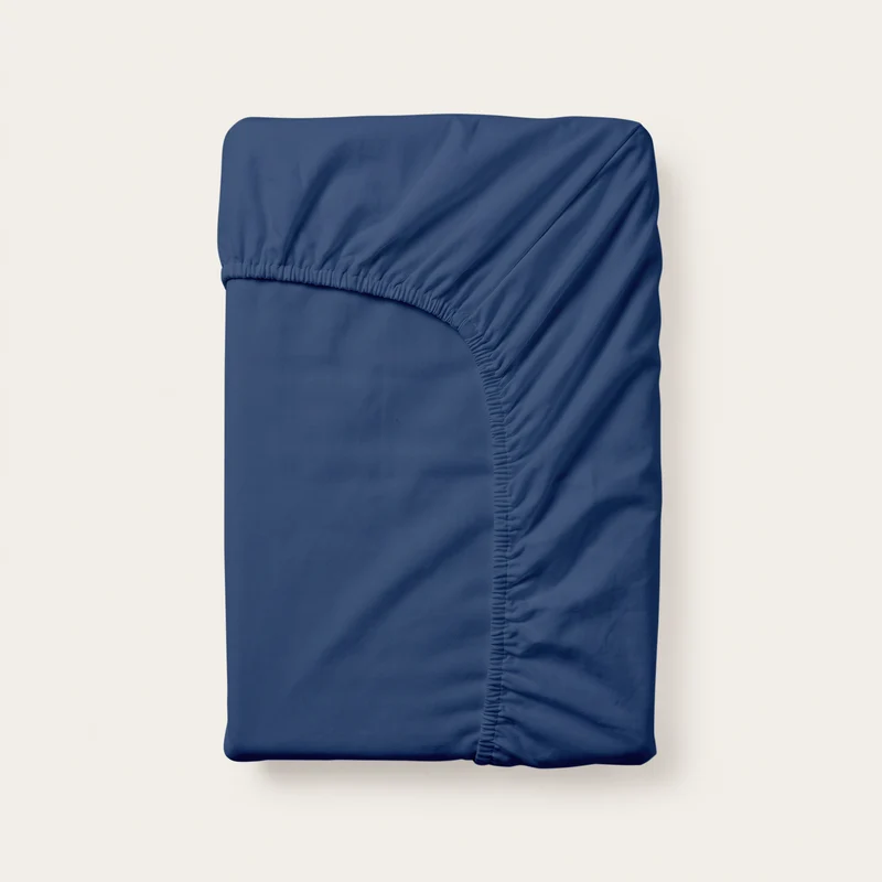 Hoeslaken | Navy | Katoen dubbel jersey