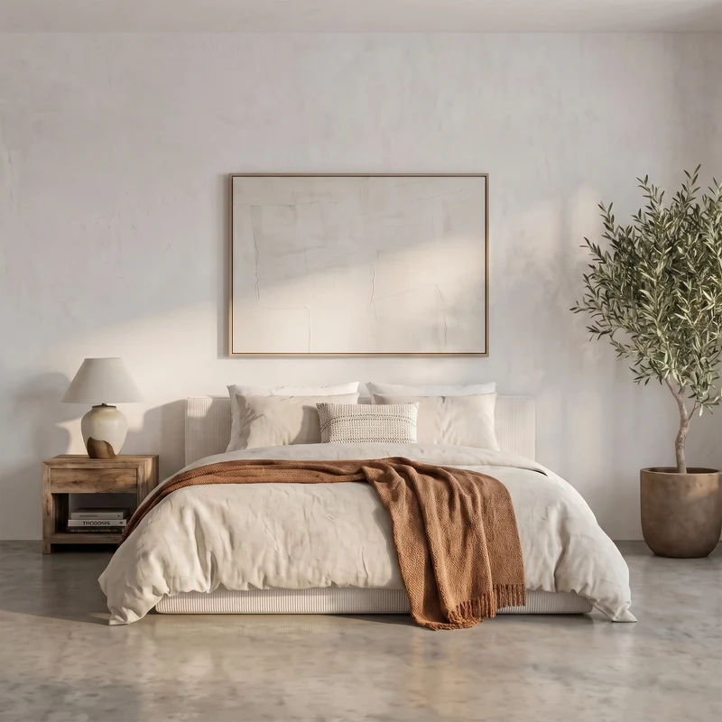 HappyBed Amour Cosy | Rib | Creme | Bed