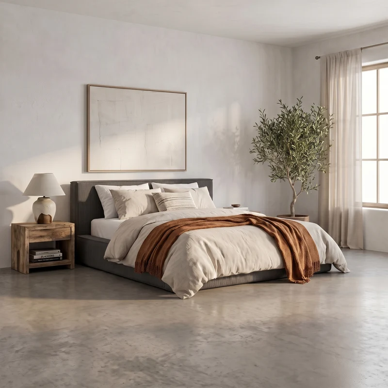 HappyBed Amour Cosy | Rib | Antra | Bed