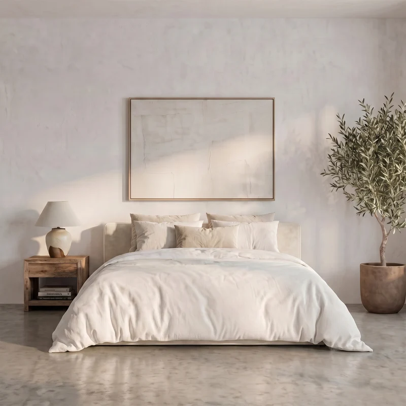 HappyBed Amour Tranquility | Velvet | Creme | Bed