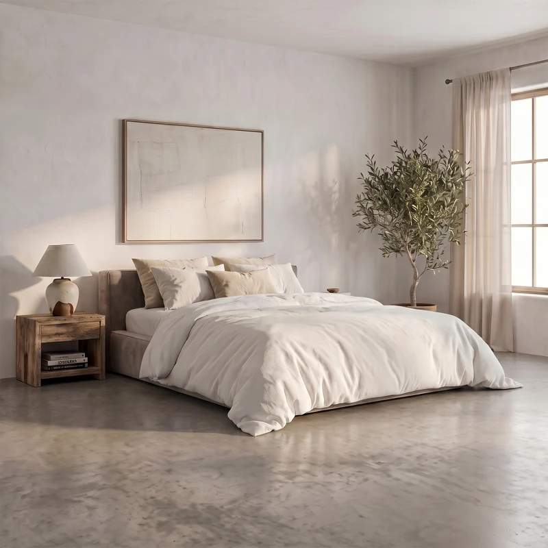 HappyBed Amour Tranquility | Velvet | Taupe | Bed