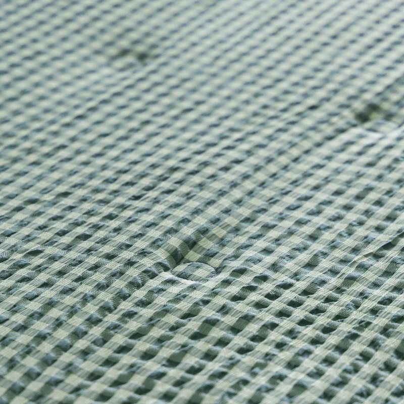 Wasbaar All Season Dekbed | Seersucker | Green Moss