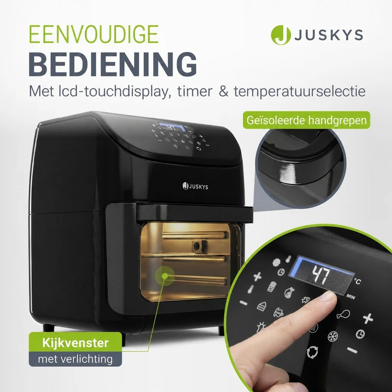 Heißluftfritteuse 12L mit 10 Programmen