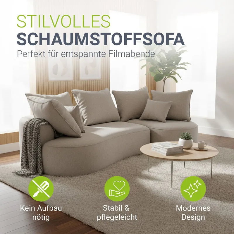 Sofa Tirano mit Ottomane & Dekokissen