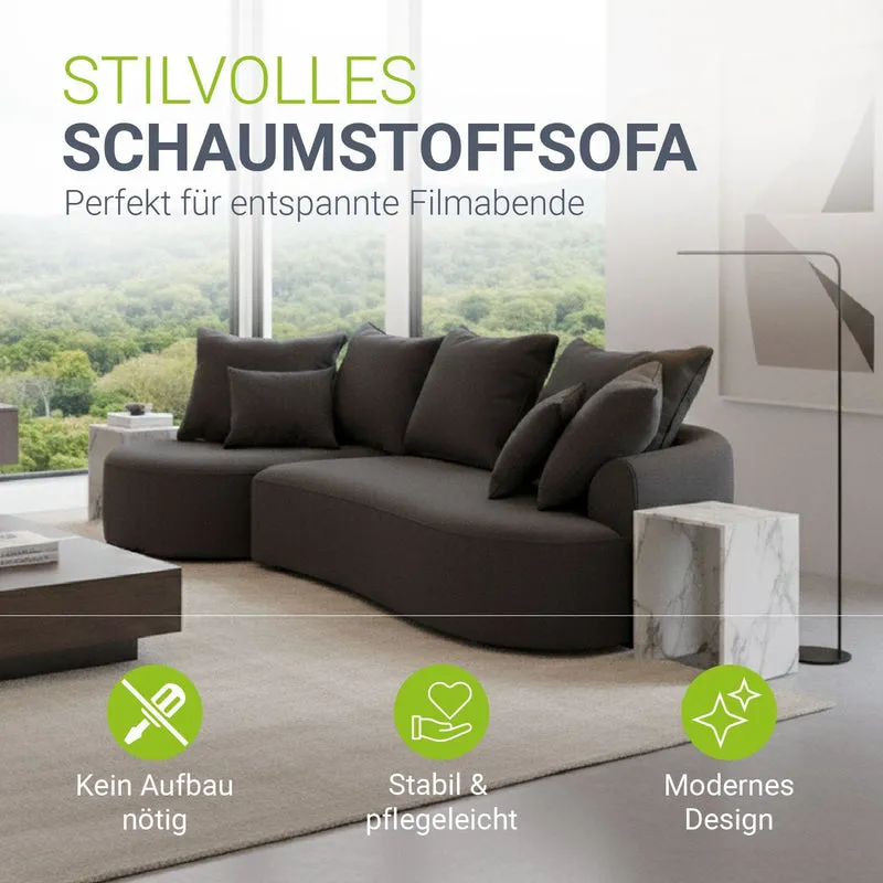 Sofa Tirano mit Ottomane & Dekokissen