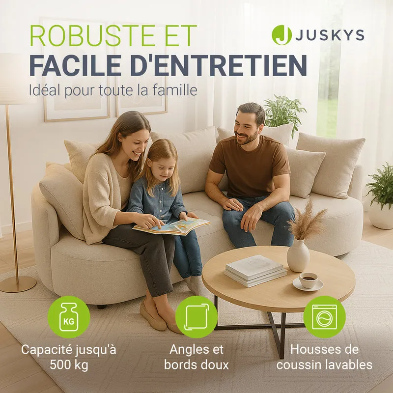 Sofa Tirano mit Ottomane & Dekokissen