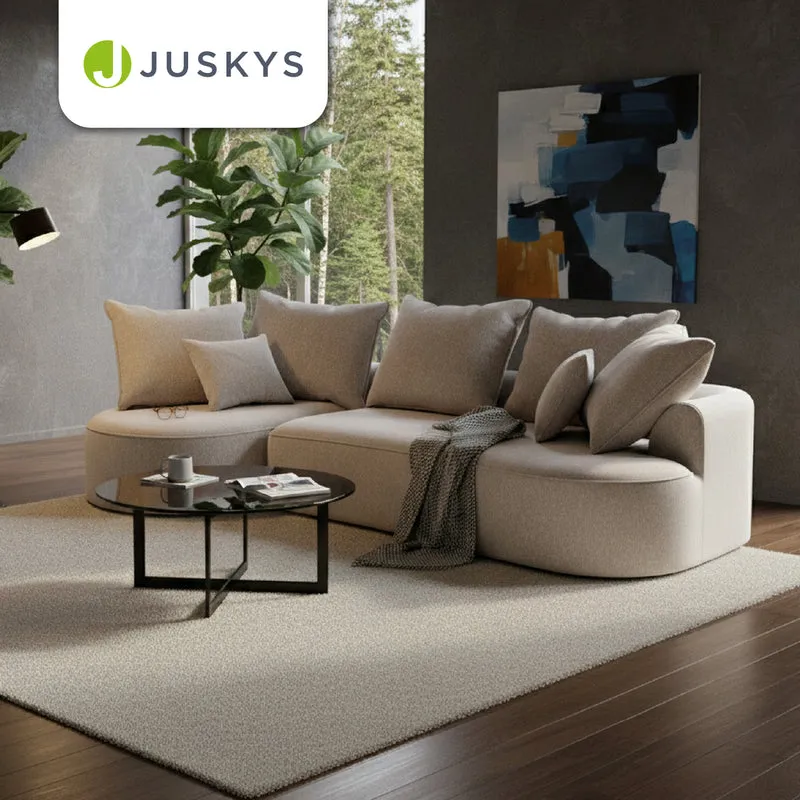 Sofa Tirano mit Ottomane & Dekokissen