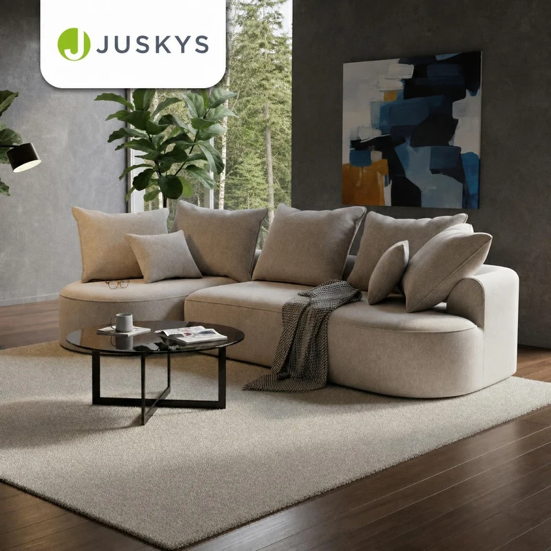 Sofa Tirano mit Ottomane & Dekokissen