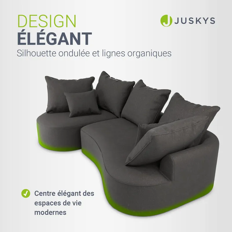 Sofa Tirano mit Ottomane & Dekokissen