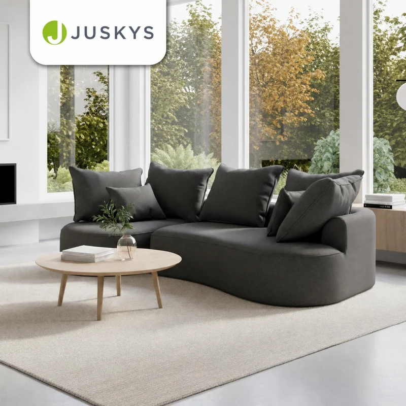 Sofa Tirano mit Ottomane & Dekokissen