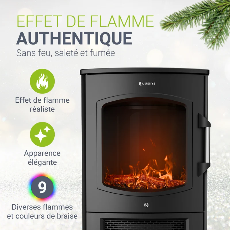 Elektrokaminofen 1800W mit Flammeneffekt