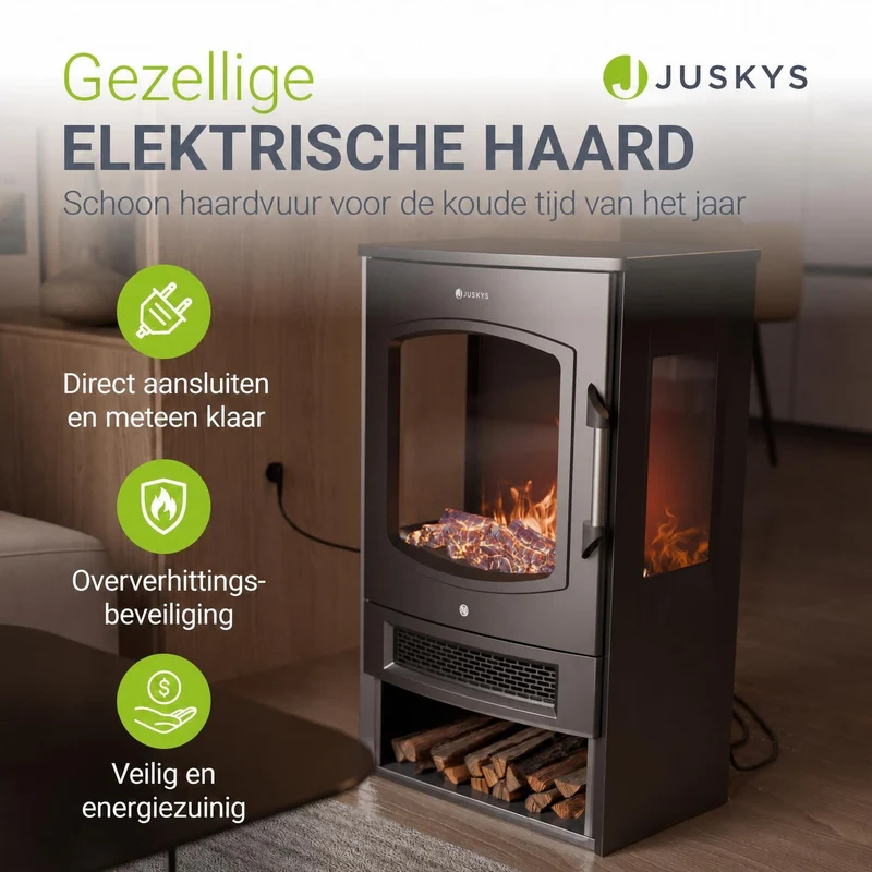 Elektrokaminofen 1800W mit Flammeneffekt