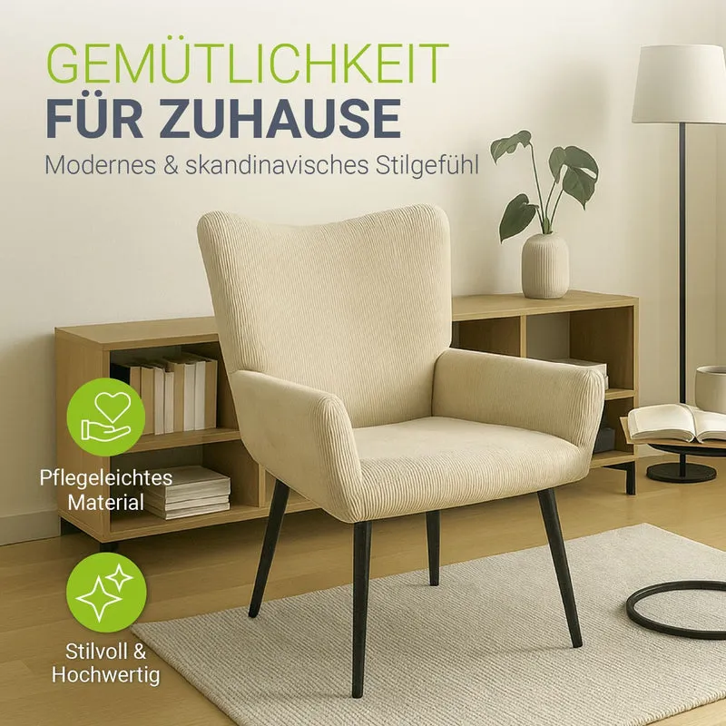 Ohrensessel mit optionalem Hocker Odense