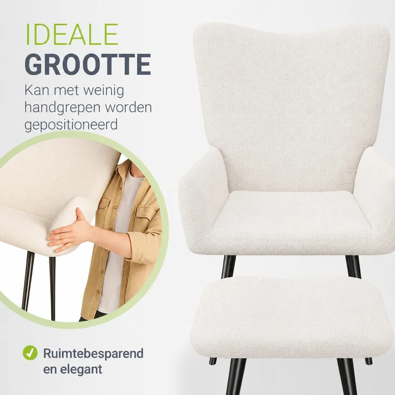 Ohrensessel mit optionalem Hocker Odense