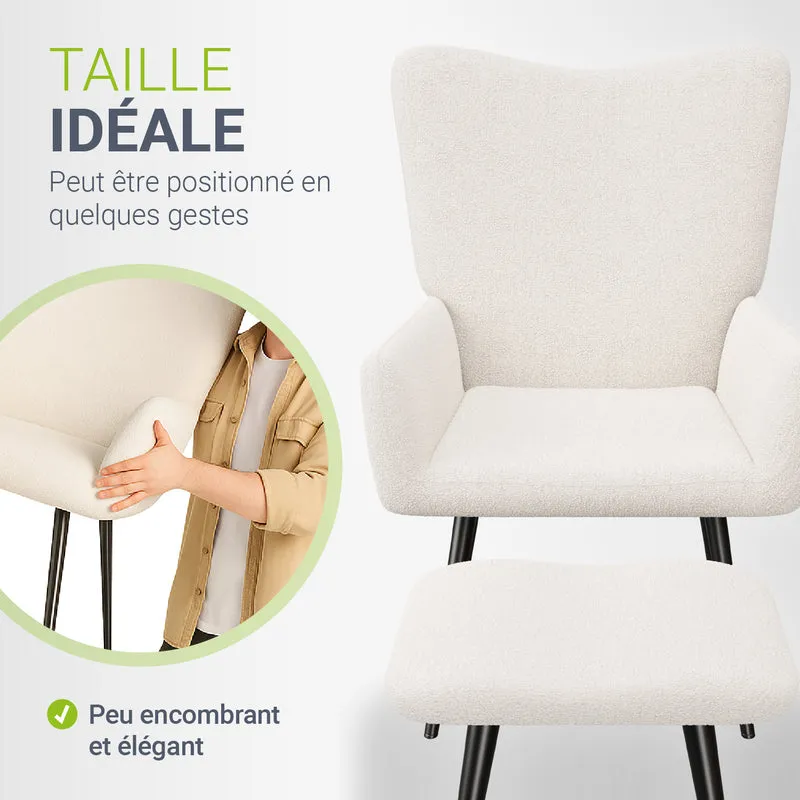 Ohrensessel mit optionalem Hocker Odense