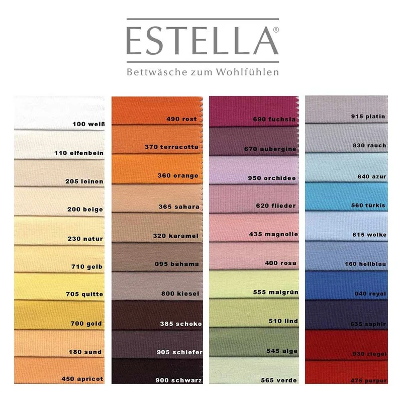 Estella Zwirnjersey Spannbettlaken - 90x200 - 160x220 cm