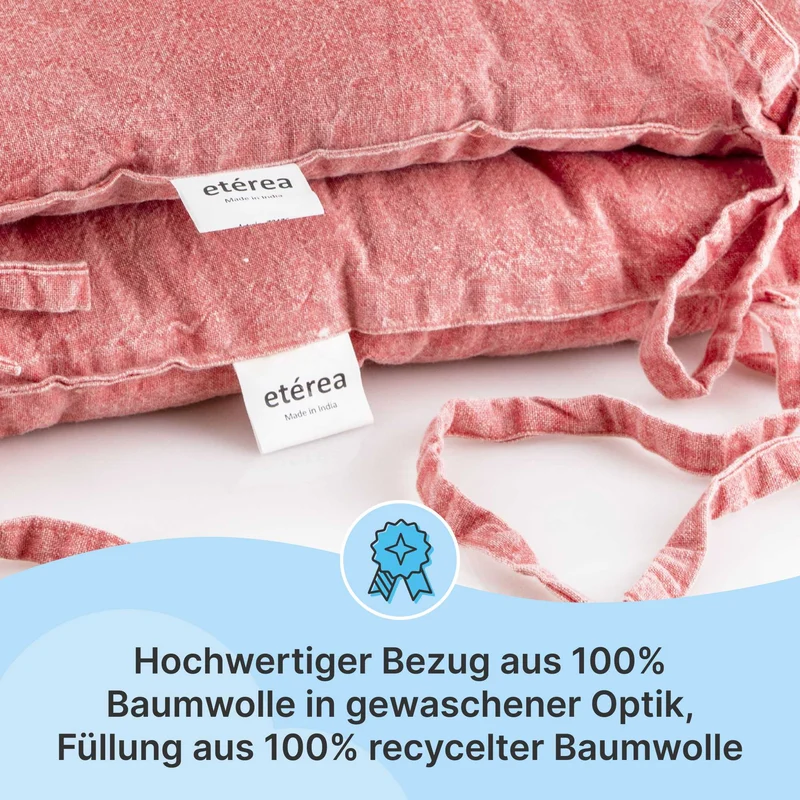 etérea Sitzkissen Stuhlkissen Hilda 40x40cm - Denim-Optik
