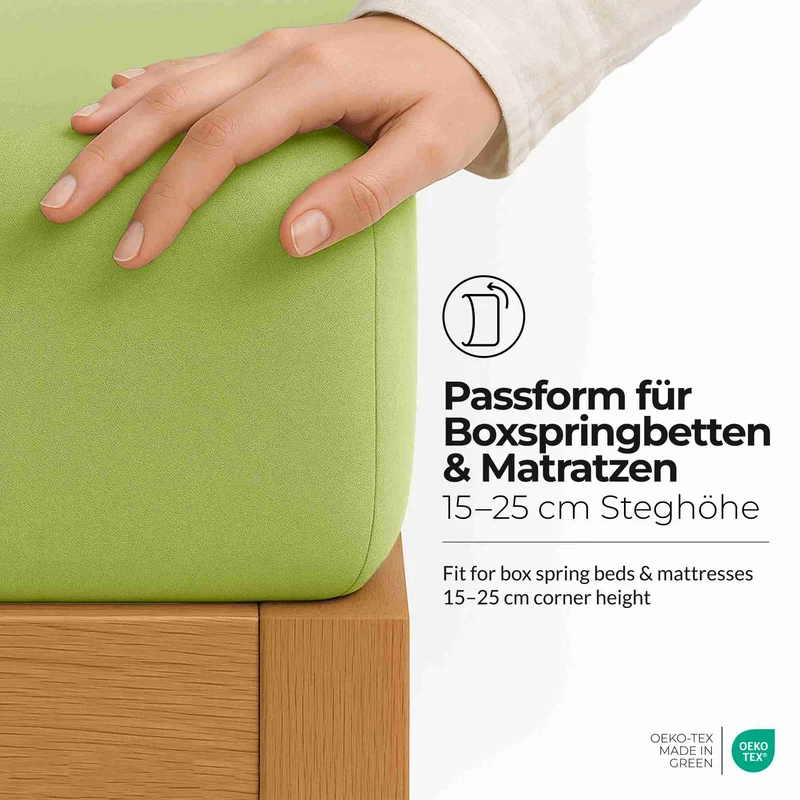2x etérea Comfort Jersey Spannbettlaken - Größen Exakt