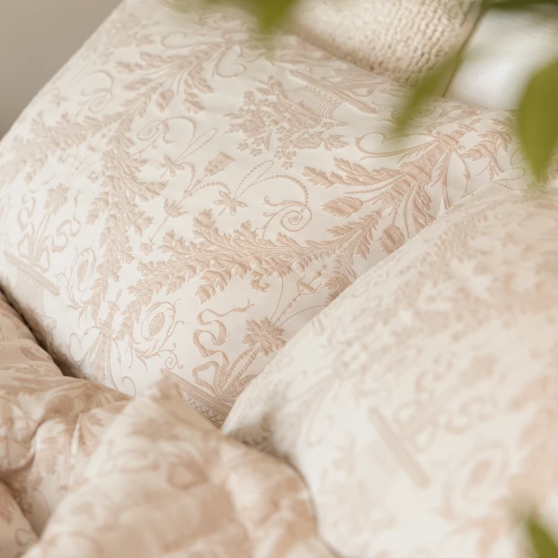 Kussenslopen | Jacquard | Taupe | Set van 2