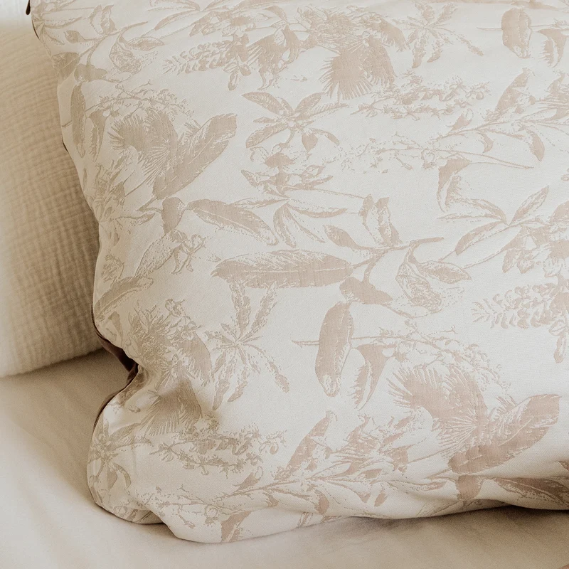 Kussenslopen | Jacquard | Brown | Set van 2
