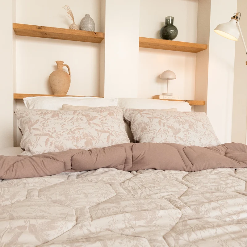 Wasbaar All Season Dekbed | Jacquard | Brown