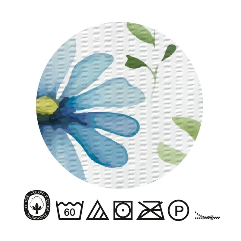 Bettwäsche Seersucker Mehrfarbig mit Blumenmuster 135 x 200 cm
