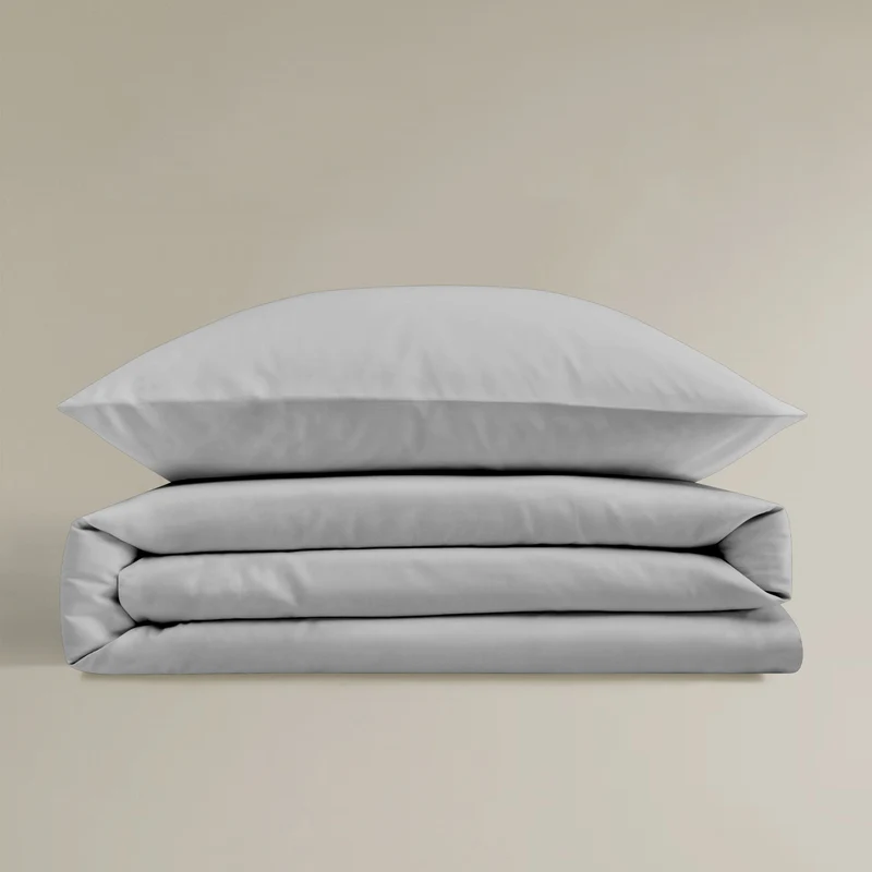 Bettwäsche Mako Satin Silber 135 x 200 cm, 155 x 220 cm