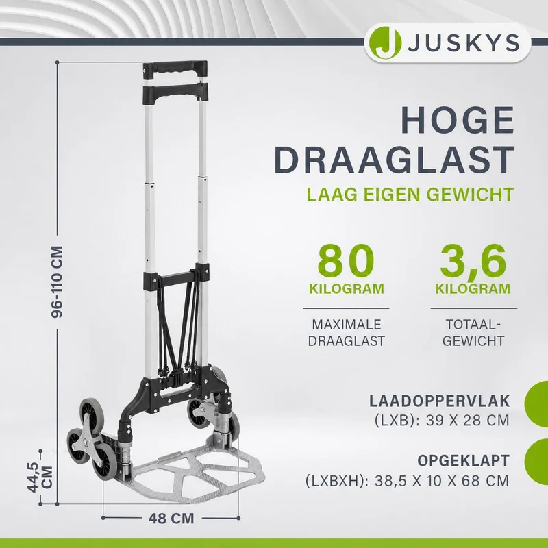 Klappbare Treppensackkarre bis 80 kg