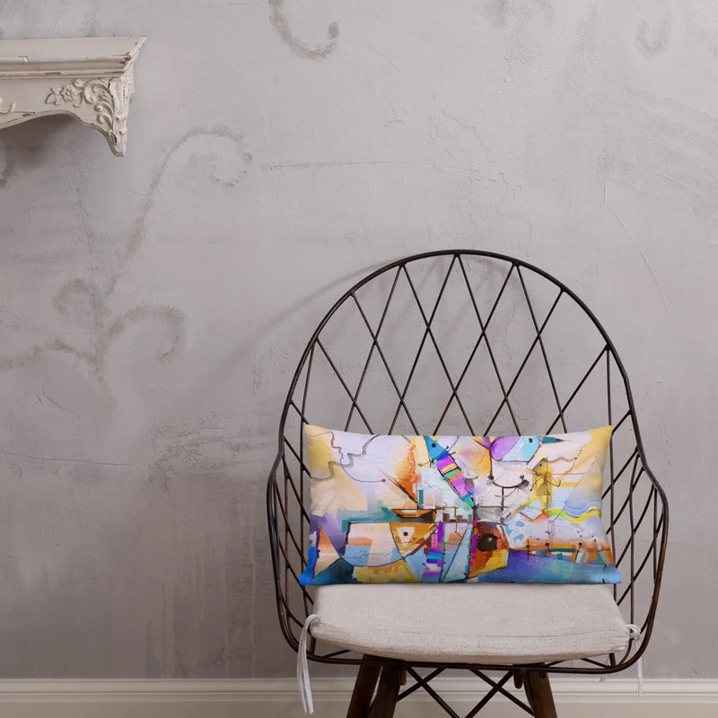 Premium Sofa Kissen Bunte Fantasie
