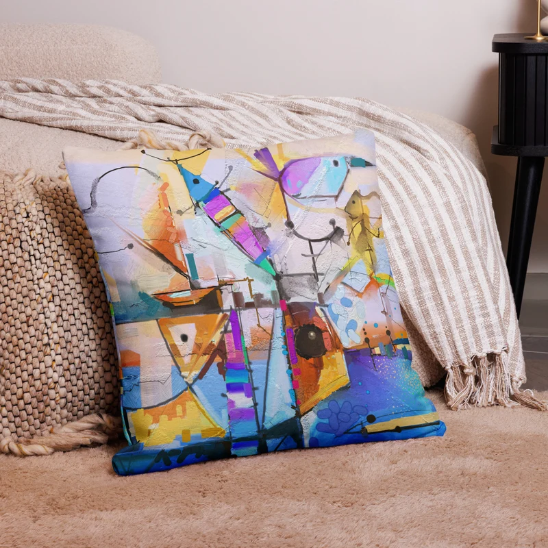 Premium Sofa Kissen Bunte Fantasie