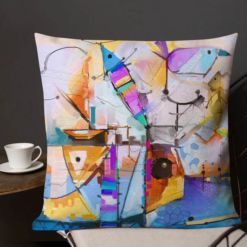 Premium Sofa Kissen Bunte Fantasie