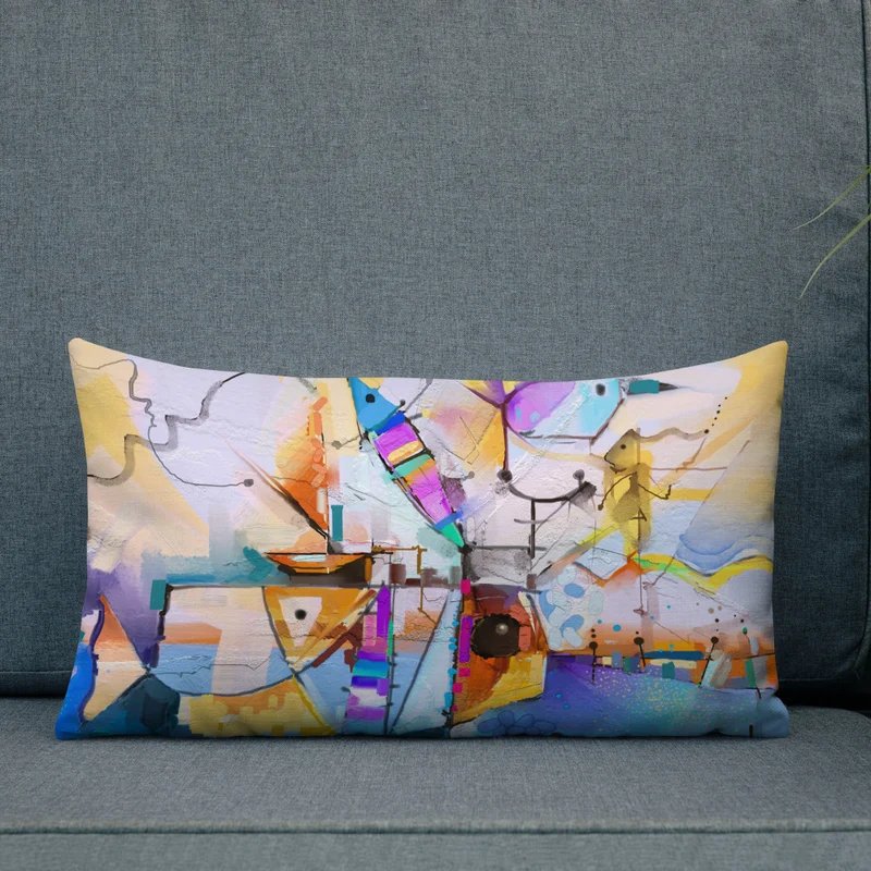 Premium Sofa Kissen Bunte Fantasie