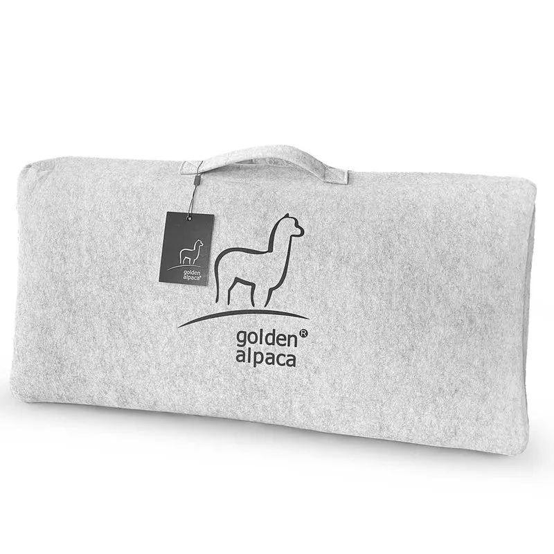 Alpaka Kissen golden everyday mit Füllung Alpakawolle
