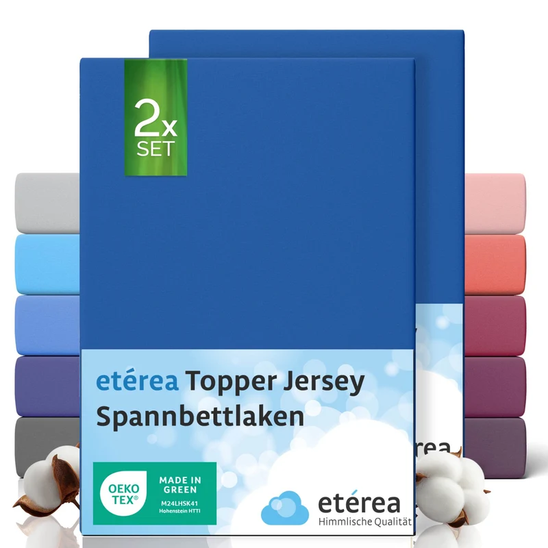 2x etérea Comfort Jersey Topper Spannbettlaken