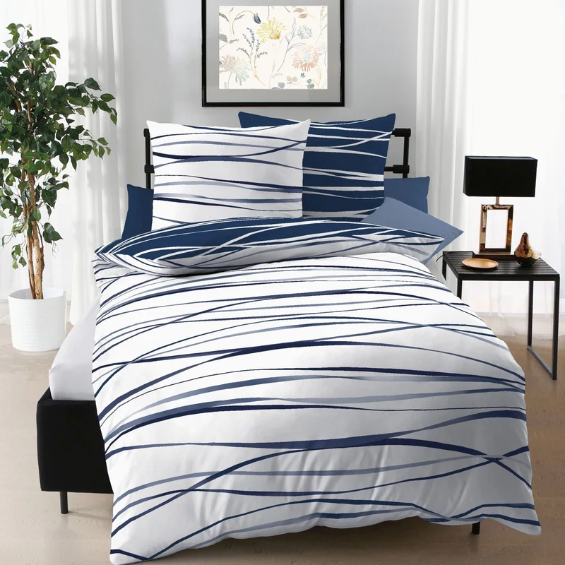 Kaeppel Mako Satin Wende Bettwäsche Wellen Motion