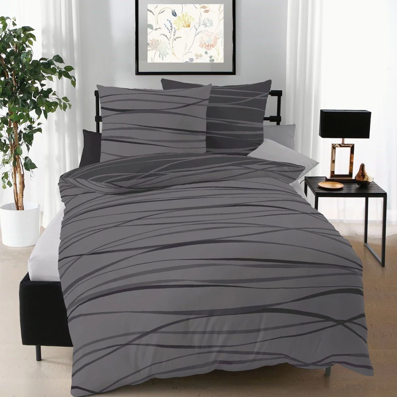 Kaeppel Mako Satin Wende Bettwäsche Wellen Motion