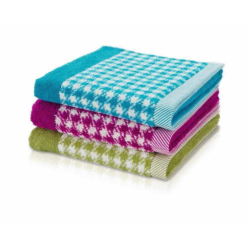 möve Jacquard Weiche Baumwoll Handtücher Schlauchsaum Vichy