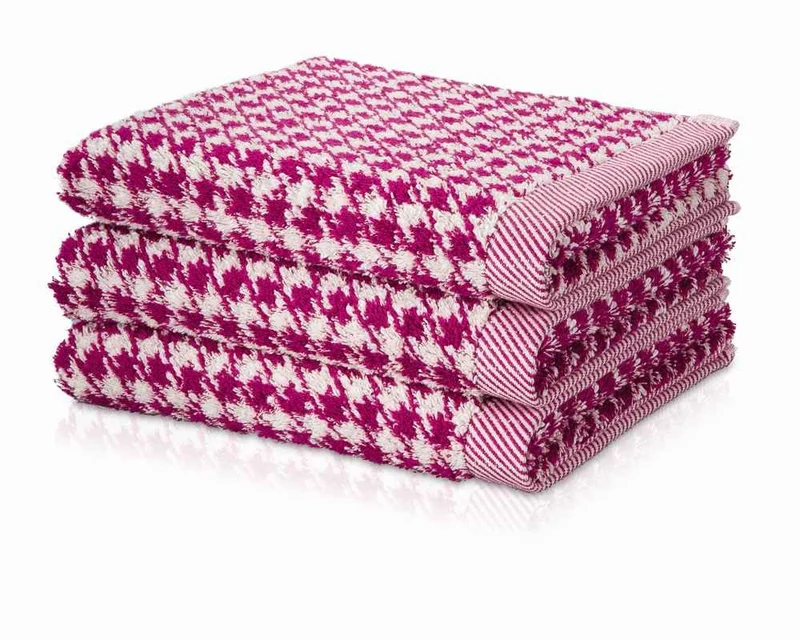 möve Jacquard Weiche Baumwoll Handtücher Schlauchsaum Vichy