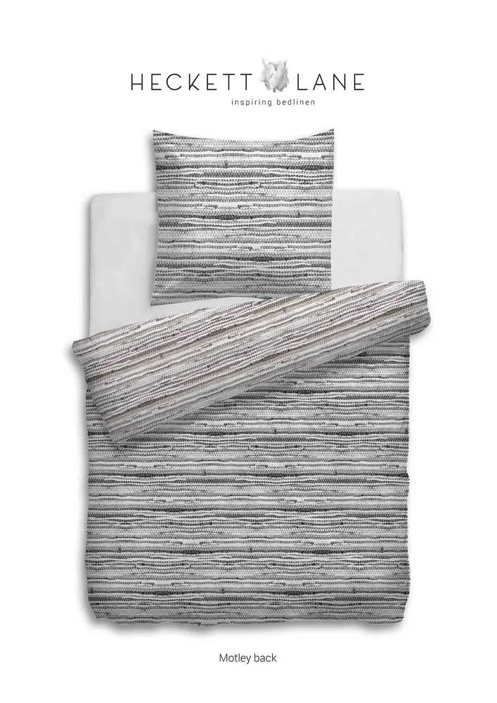 HnL Velvet Touch Baumwoll Bettwäsche Motley Braun Grau 135x200 cm + 80x80 cm