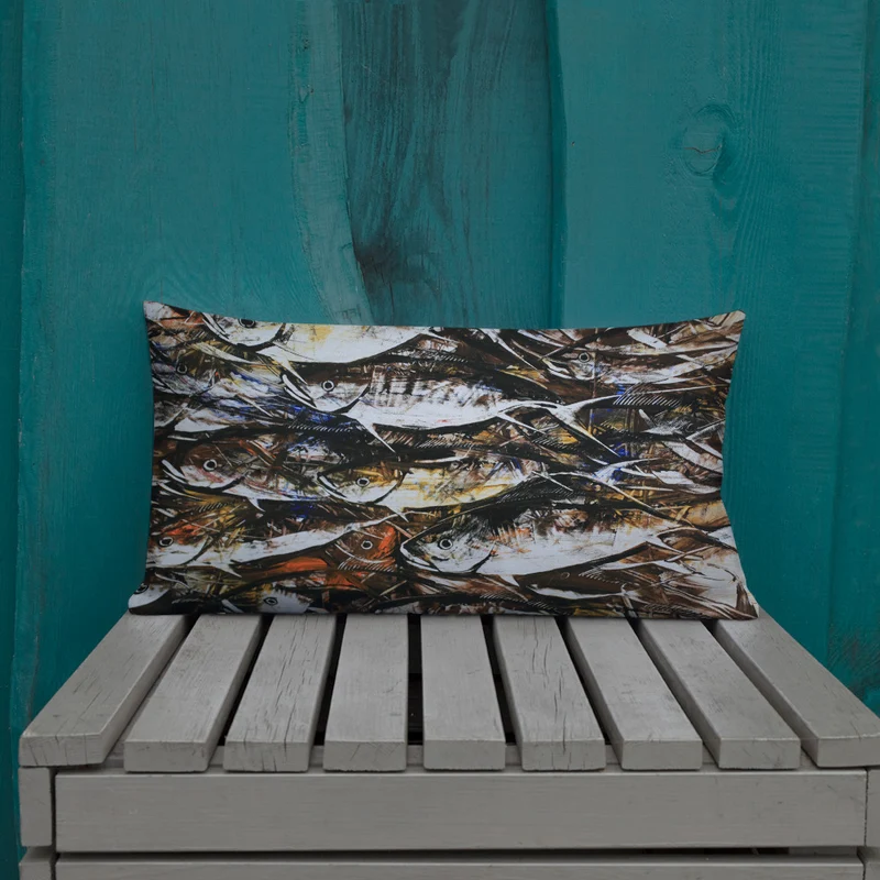 Premium Sofa Kissen Fische