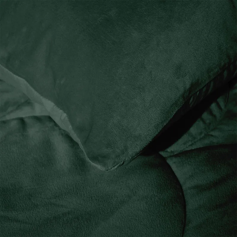 Kussenslopen | Teddy Velvet | Dark Green | Set van 2