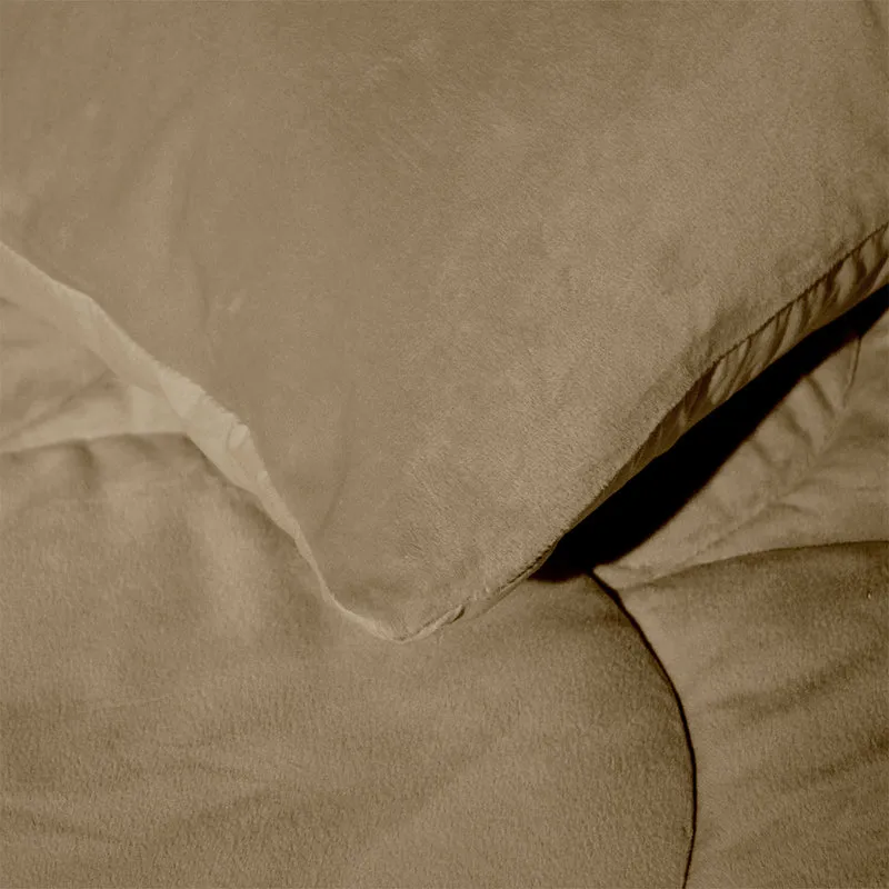 Kussenslopen | Teddy Velvet | Taupe | Set van 2