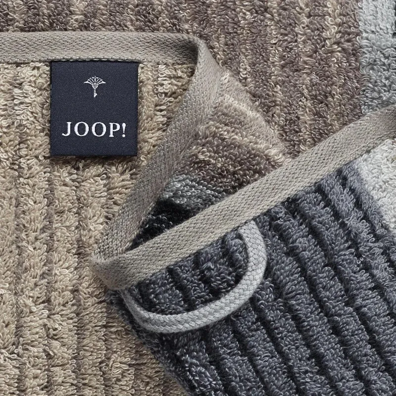2 Stück Joop! Frottier Gästetuch 1658-70 Lines Graphit 30x50