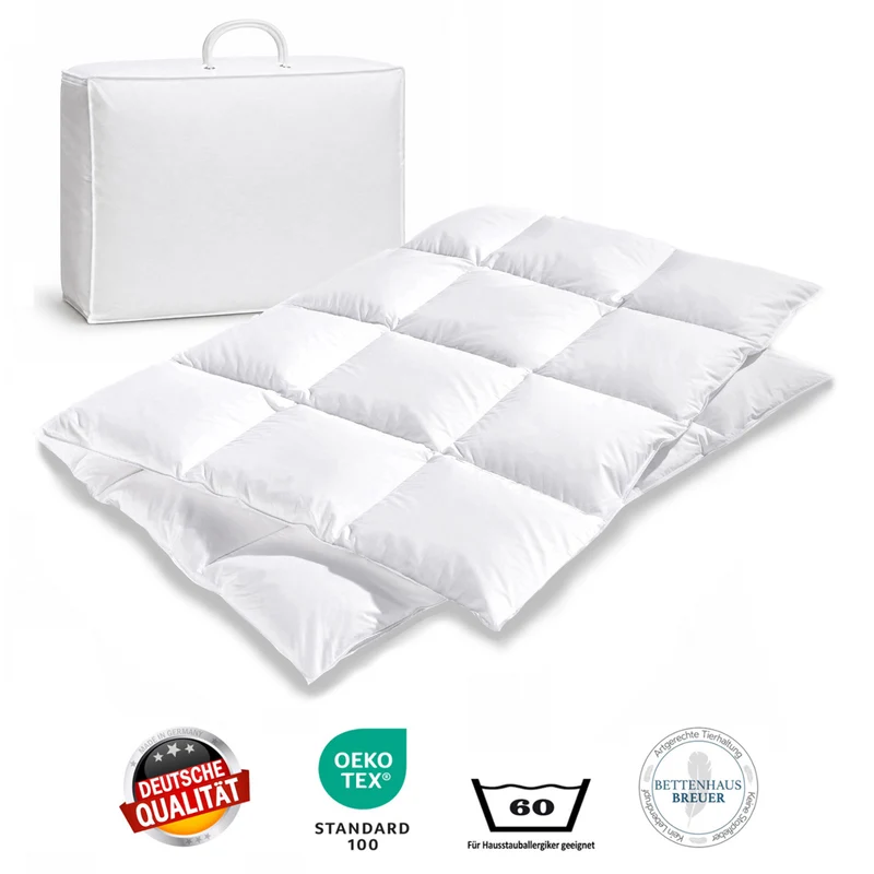 Daunendecke 135 x 200 cm extra warm 100% sibirische Daunen