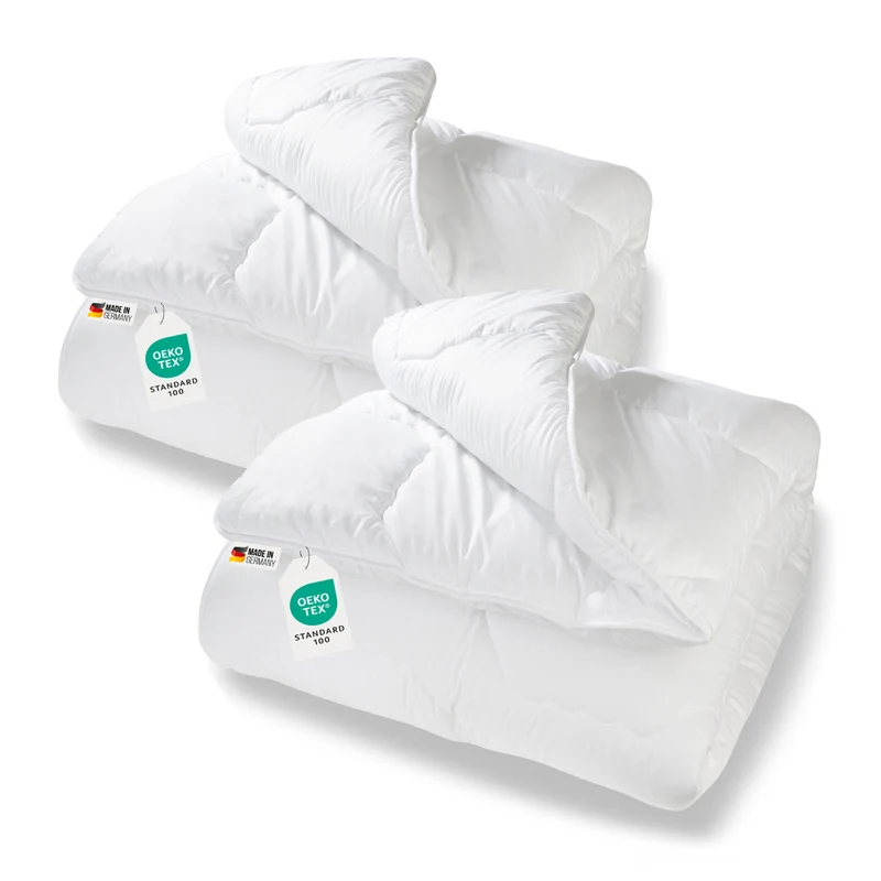 Winterbettdecke 135 x 200 cm 2er-Set extra warm Klimafaser