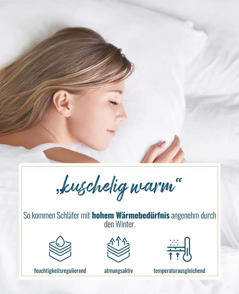 Winterbettdecke 135 x 200 cm extra warm Klimafaser