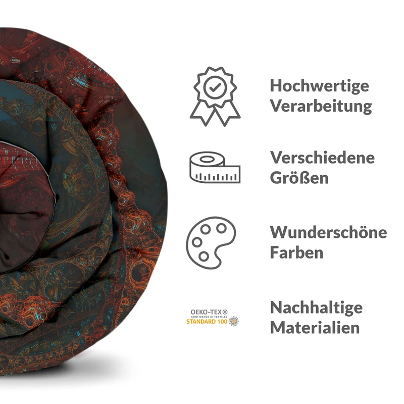 Therapiedecken Bettwäschen Set mit chinesischen Schriftzug