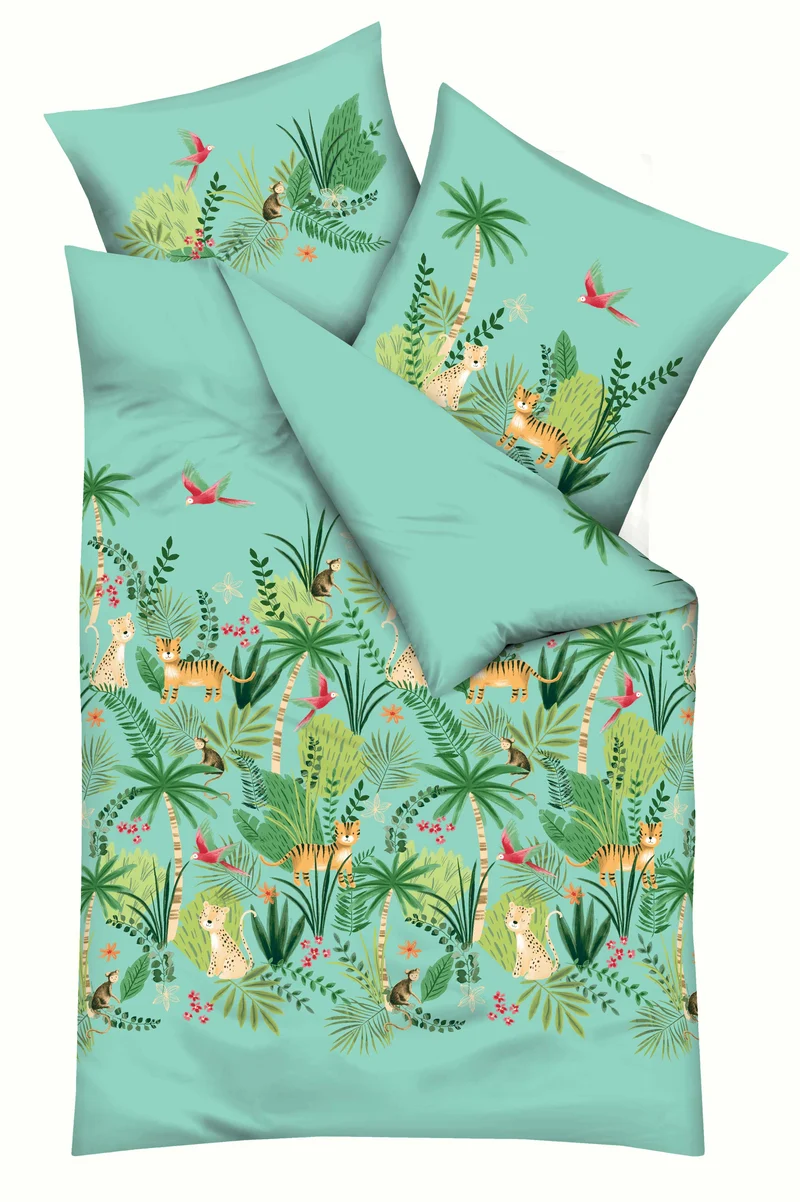 Kaeppel Linon Kinder Bettwäsche Tropical Wildlife