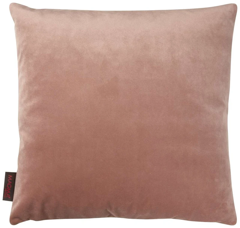 Magma Kissen mit Füllung 40x40 cm Uni Einfarbig Samt