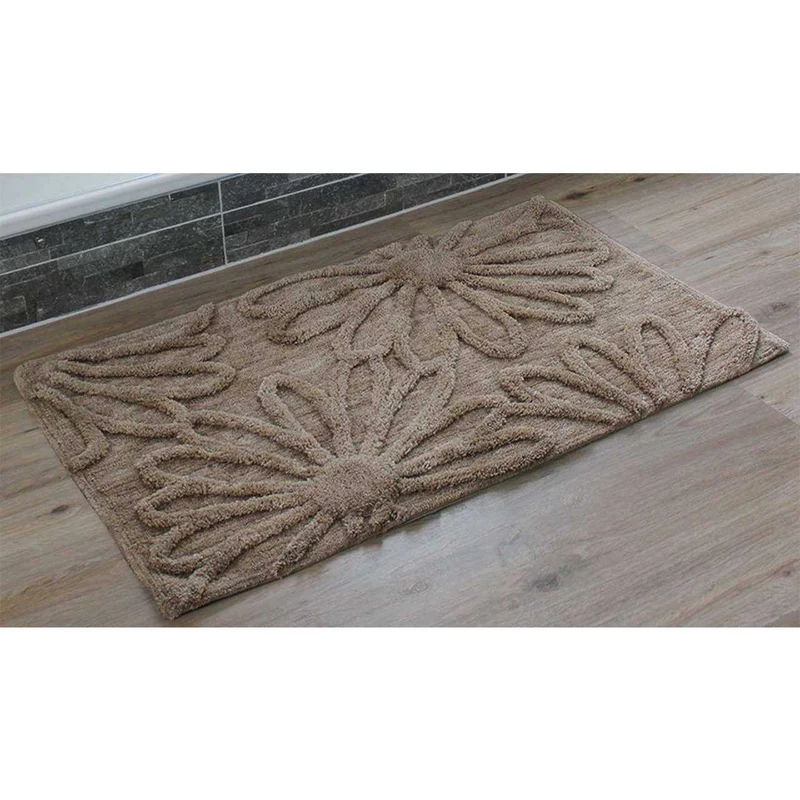 Gözze Badteppich Blume Sand Beige